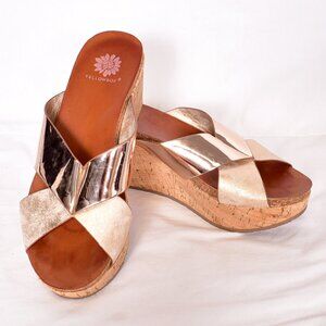 Yellow Box Ilysa Women's Platform Mule Slide On  Sandals Shoes 7